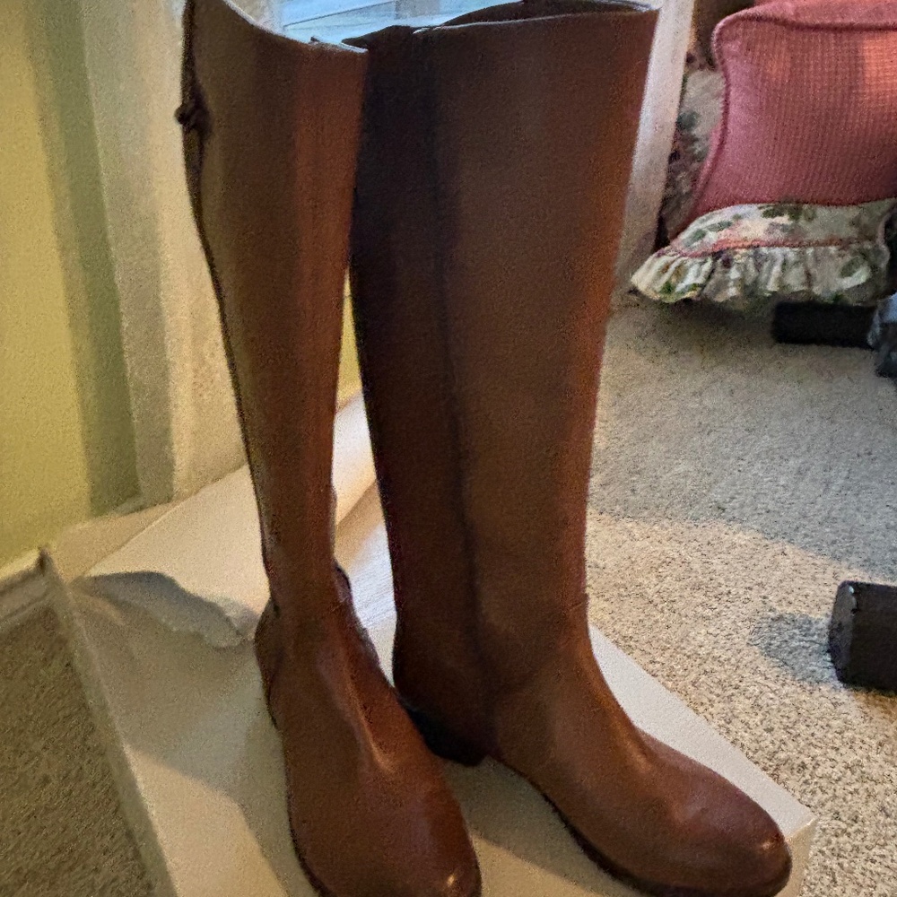 Leather Gianni Bini Dark Brown (Brandy)  Riding Boots